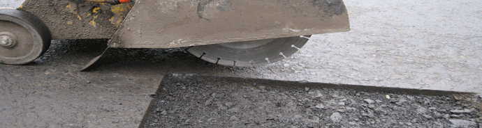 szybkie cięcie asfaltu na mokro